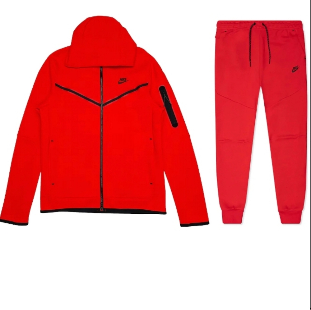 Nike SportswearTech Fleece tracksuit University Red - Picture 7 of 7